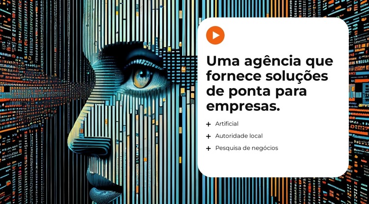 IA e Indústrias Criativas Modelo de site