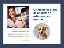 Página De Destino Incrível Para Os Melhores Blogs De Animais De Estimação