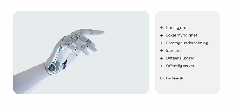 AI-drivna byråer HTML-mall