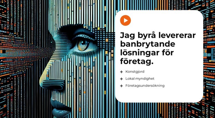 AI och Creative Industries Webbplats mall