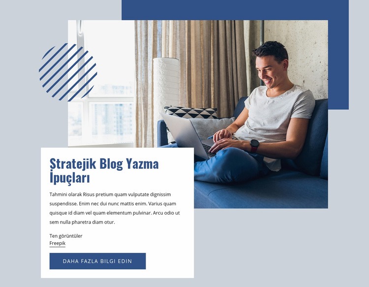 Strateji bloglama ipuçları Bir Sayfa Şablonu