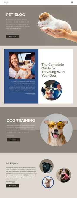 Pet Blog Website Design