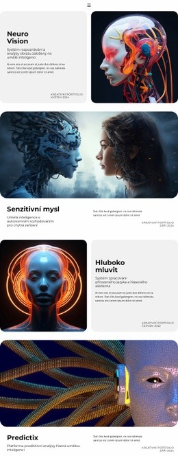 AI-Powered Digital Future – Návrh Webových Stránek Šablon