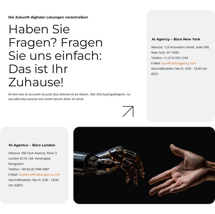 Intelligentere Geschäfte mit KI HTML-Vorlage