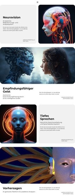 AI-Powered Digital Future - Vorlagen Website-Design