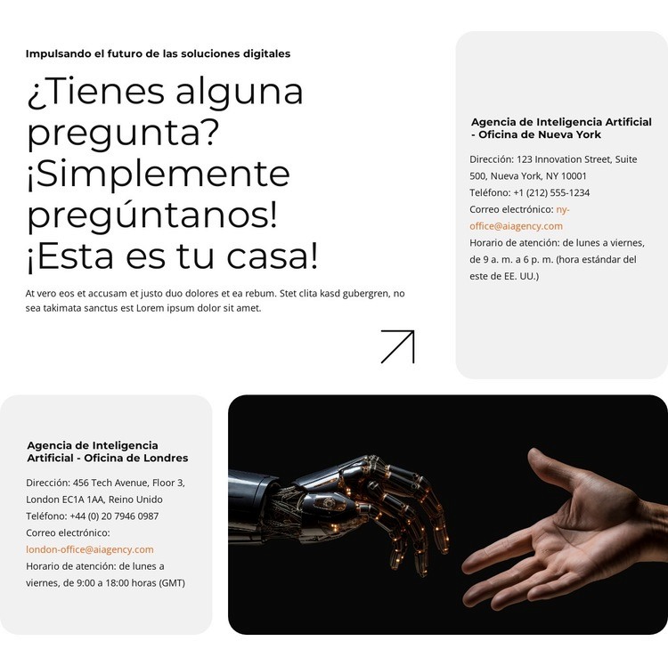 Negocios más inteligentes con IA Diseño de páginas web