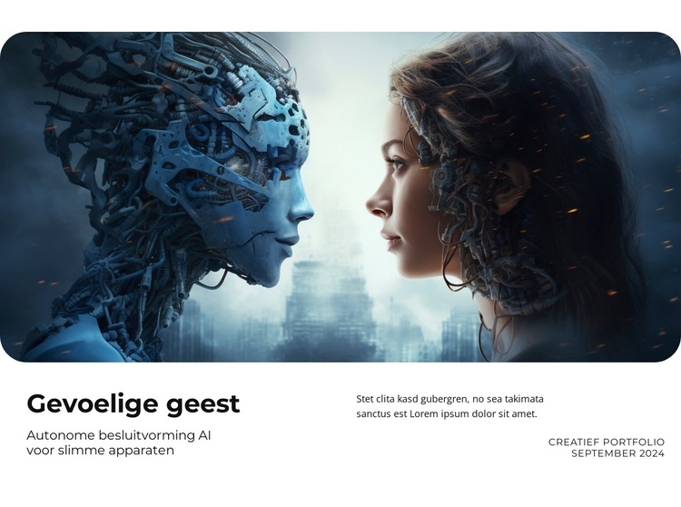 Transformeren met intelligentie Website sjabloon