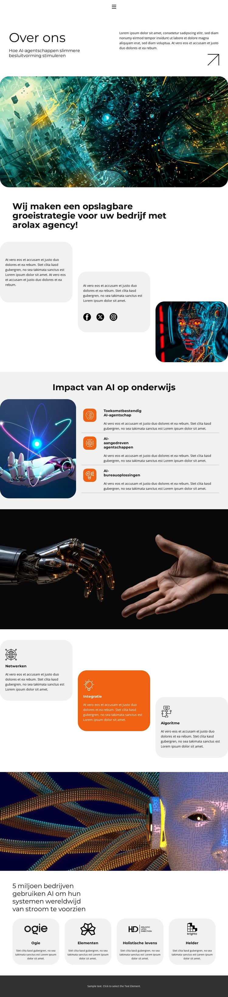 AI-oplossingen ontketend Website sjabloon