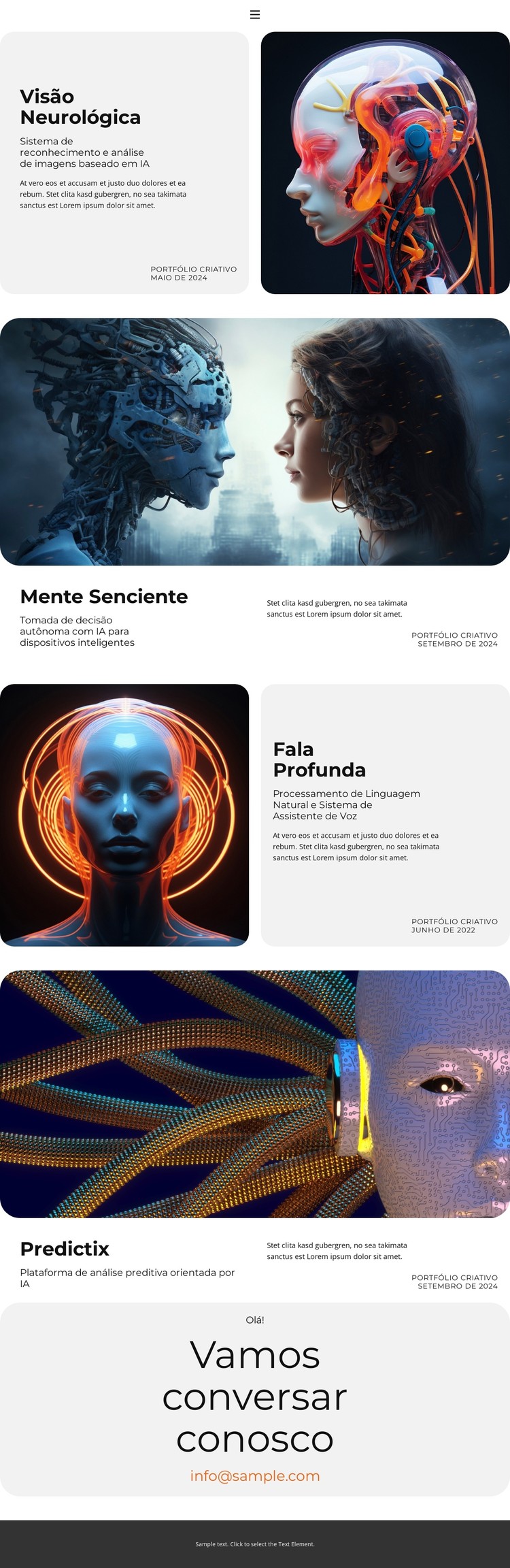 Futuro digital alimentado por IA Template CSS