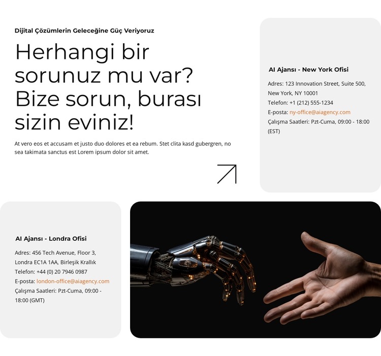 Yapay Zeka ile Daha Akıllı İşletme Web Sitesi Şablonu