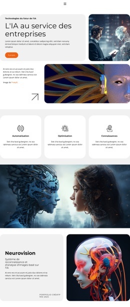 Créateur De Sites Web Polyvalents Pour Technologies Du Futur De L'IA