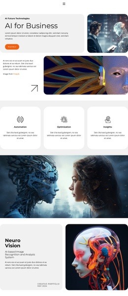 AI Future Technologies - Html Code Example by Nicepage