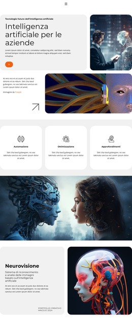 Sito HTML Per Tecnologie Future Dell'Intelligenza Artificiale