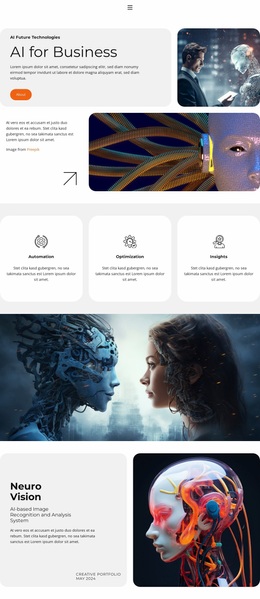 Awesome Website Design For AI Future Technologies