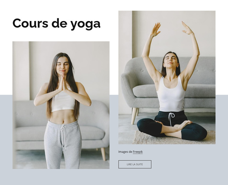 Cours de yoga en ligne Thème WordPress