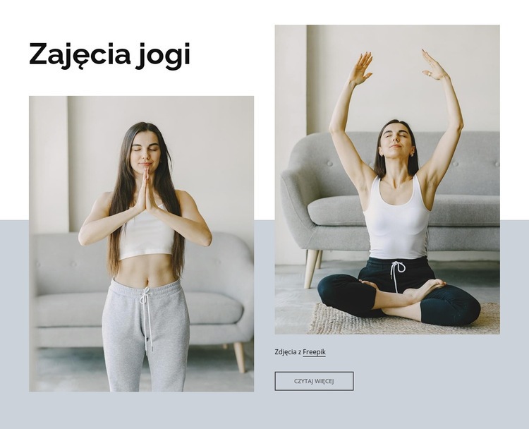 Zajęcia jogi online Kreator witryn internetowych HTML