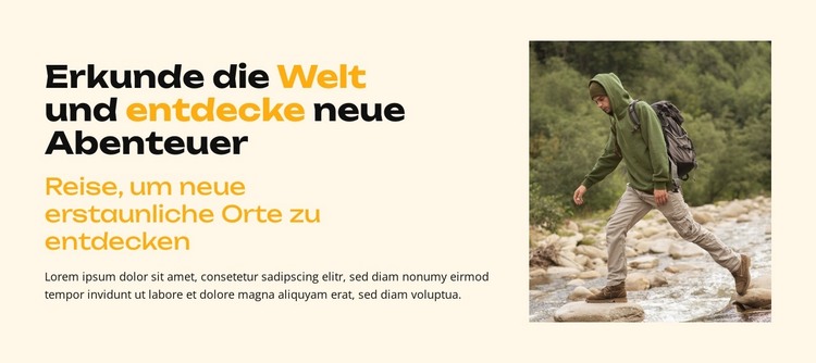 Wandern auf den Gipfeln HTML-Vorlage