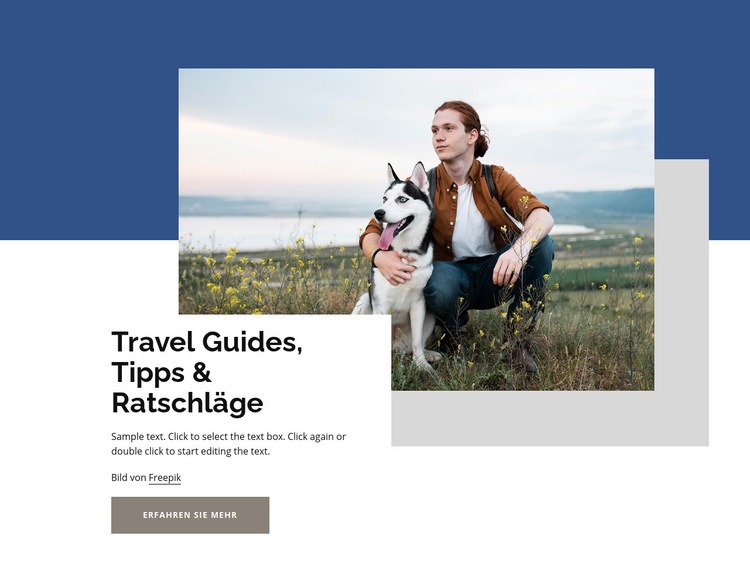 Reiseführer und Ratschläge HTML Website Builder