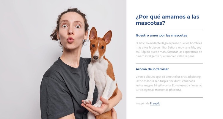 Amamos a las mascotas Plantilla HTML5