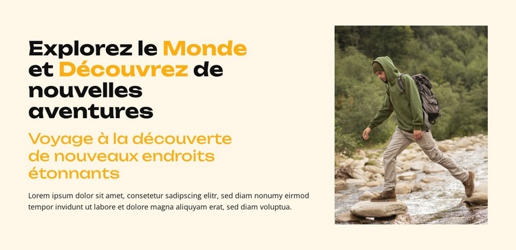 Randonnée vers les sommets Modèle de site Web