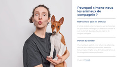 Nous Aimons Les Animaux - Fonctionnalité Thème WordPress