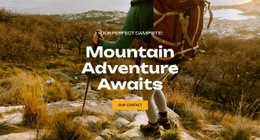 Mountain Adventure Awaits - Custom Homepage Design