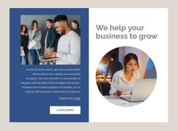 Helping Businesses Grow - Functionality Homepage Design
