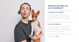Pagina-HTML Voor We Houden Van Huisdieren