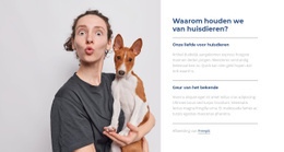 We Houden Van Huisdieren Sjabloon