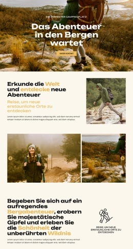 Geführte Bergtouren - Website-Vorlagen