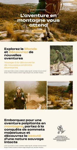 Visites Guidées En Montagne - Modèles De Sites Web