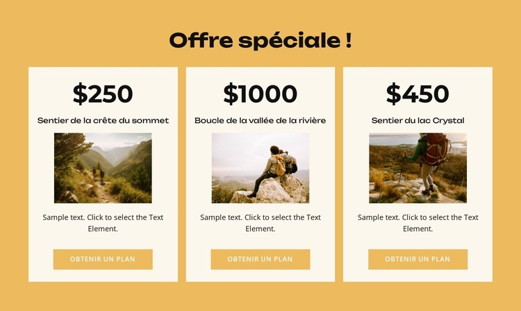 Sentiers de montagne Modèle HTML