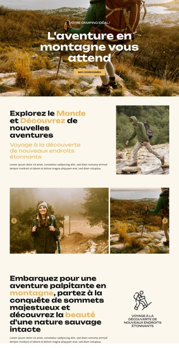 Visites Guidées En Montagne - Thème WordPress Simple