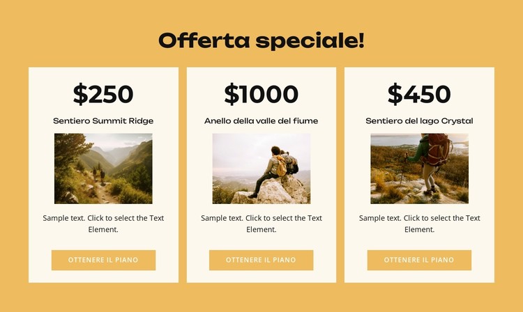 Sentieri di montagna Modello CSS