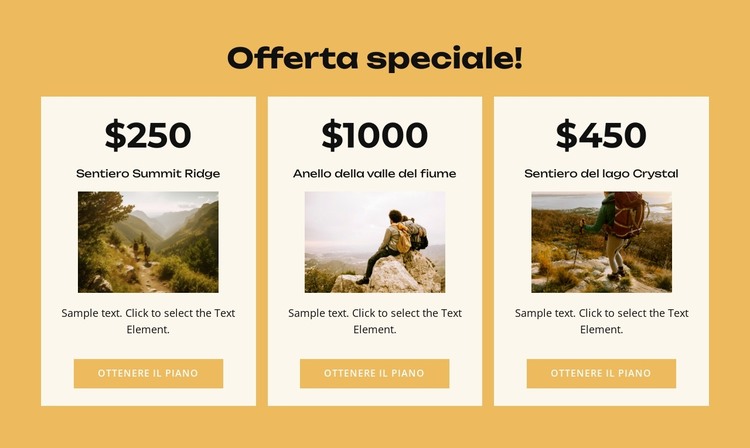 Sentieri di montagna Modello HTML