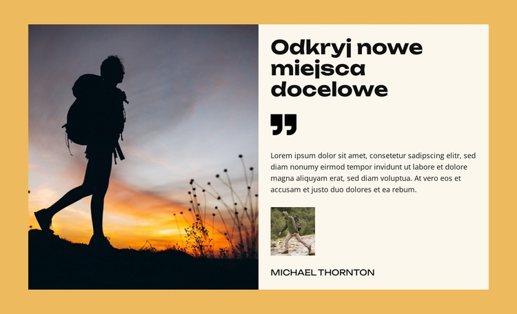 Podróż w celu odkrycia Motyw WordPress