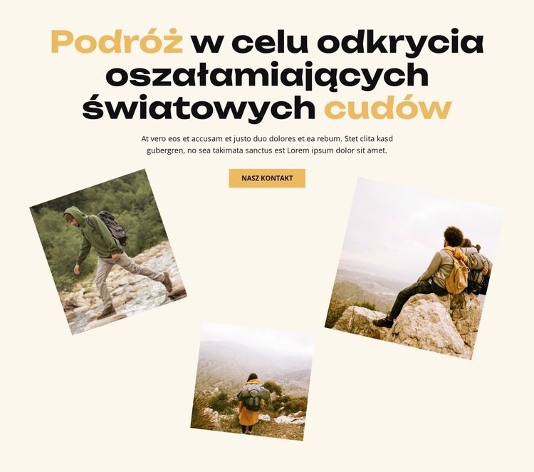 Odkryj wolność Szablon witryny sieci Web