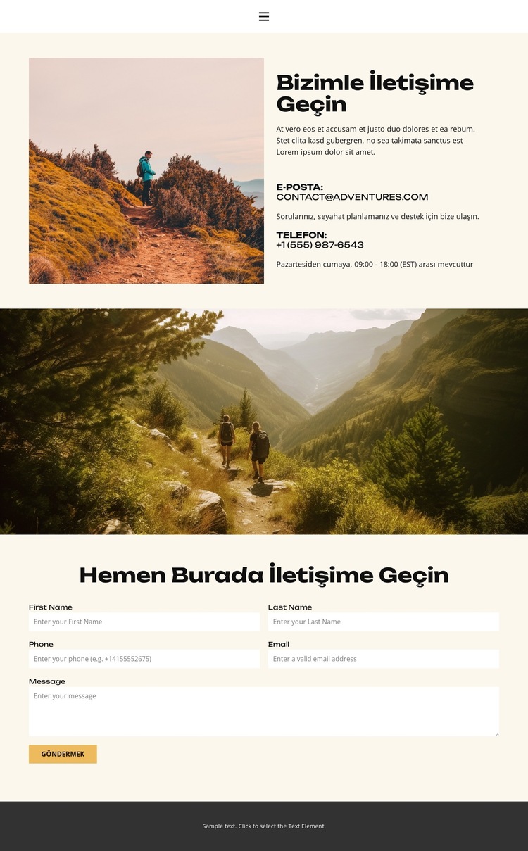 Doğayı kucaklayın Web Sitesi Şablonu