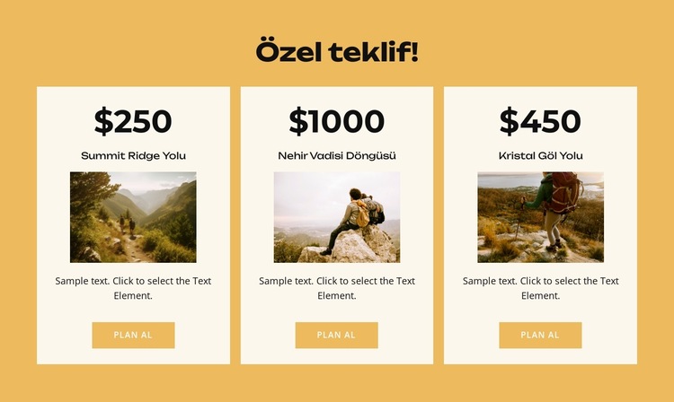 Dağ patikaları Web Sitesi Şablonu