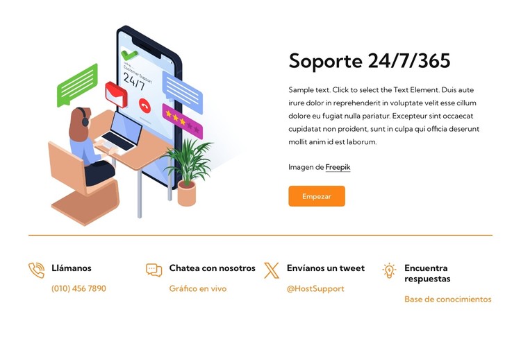 Bienvenido a nuestro soporte Plantilla CSS