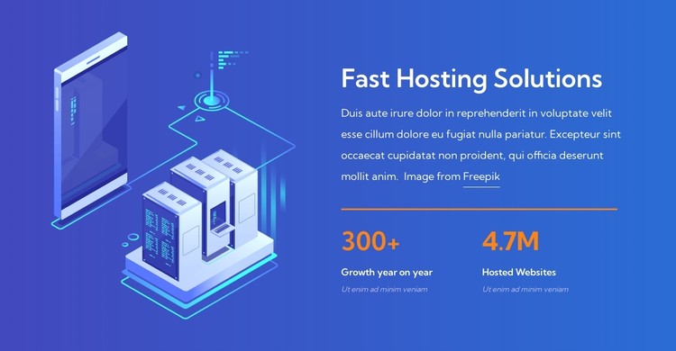 Fast hosting solutions CSS Template