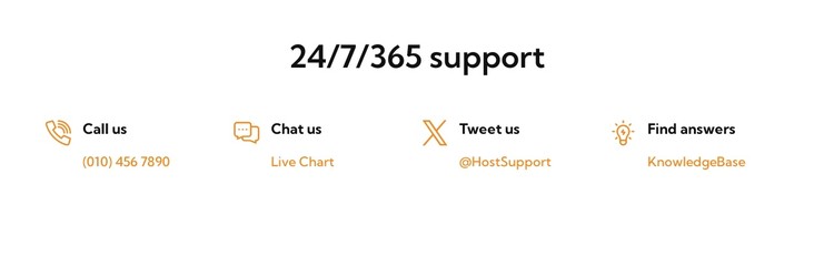 Our 24/7 support service CSS Template