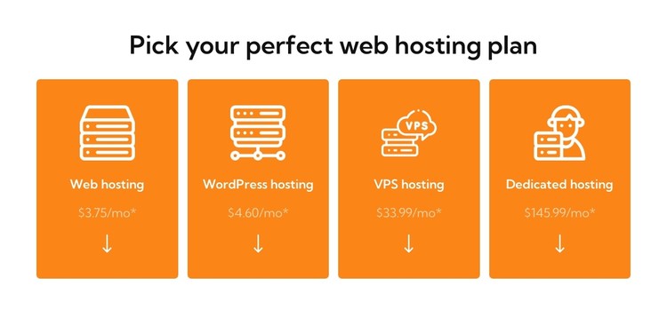 Web hosting plan CSS Template