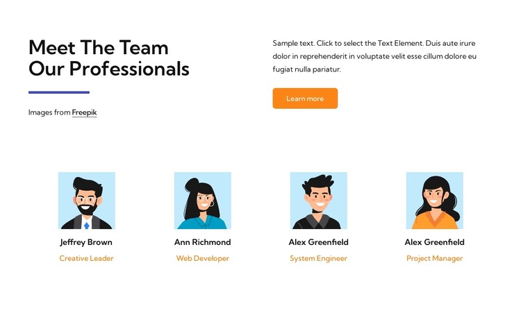 Meet the hosting team CSS Template