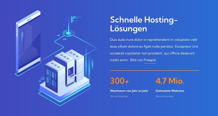 Schnelle Hosting-Lösungen CSS-Vorlage