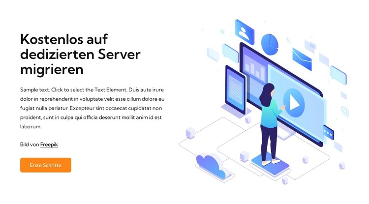 Dediziertes Server-Hosting CSS-Vorlage