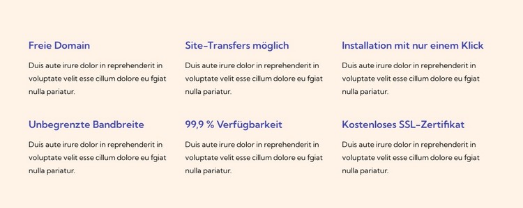 Hosting-Dienstleistungen HTML-Vorlage