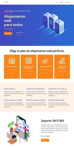 Servicios De Alojamiento Web - Diseño De Sitio Moderno