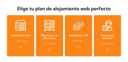 Plan De Alojamiento Web Plantilla De Cuadrícula CSS