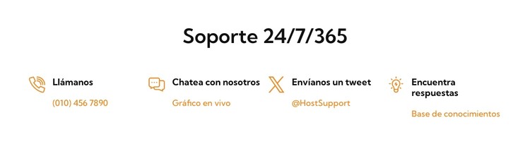 Nuestro servicio de soporte 24 horas al día, 7 días a la semana Plantilla CSS